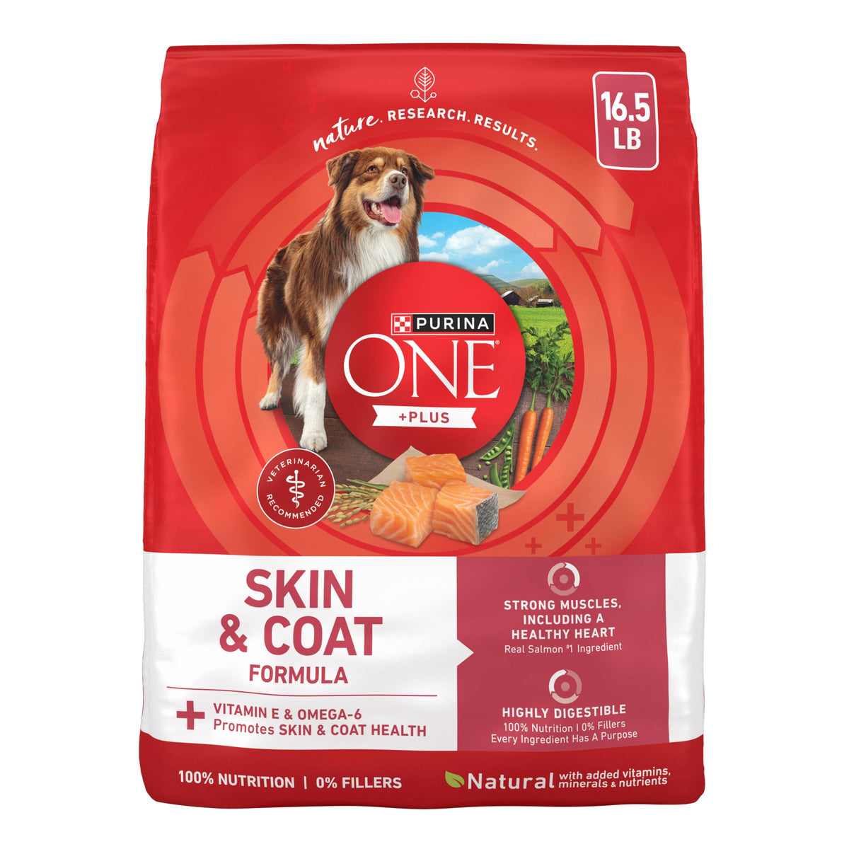 Purina ONE Plus Skin & Coat, Sensitive Stomach Dry Dog Food, 31.1 lb Bag