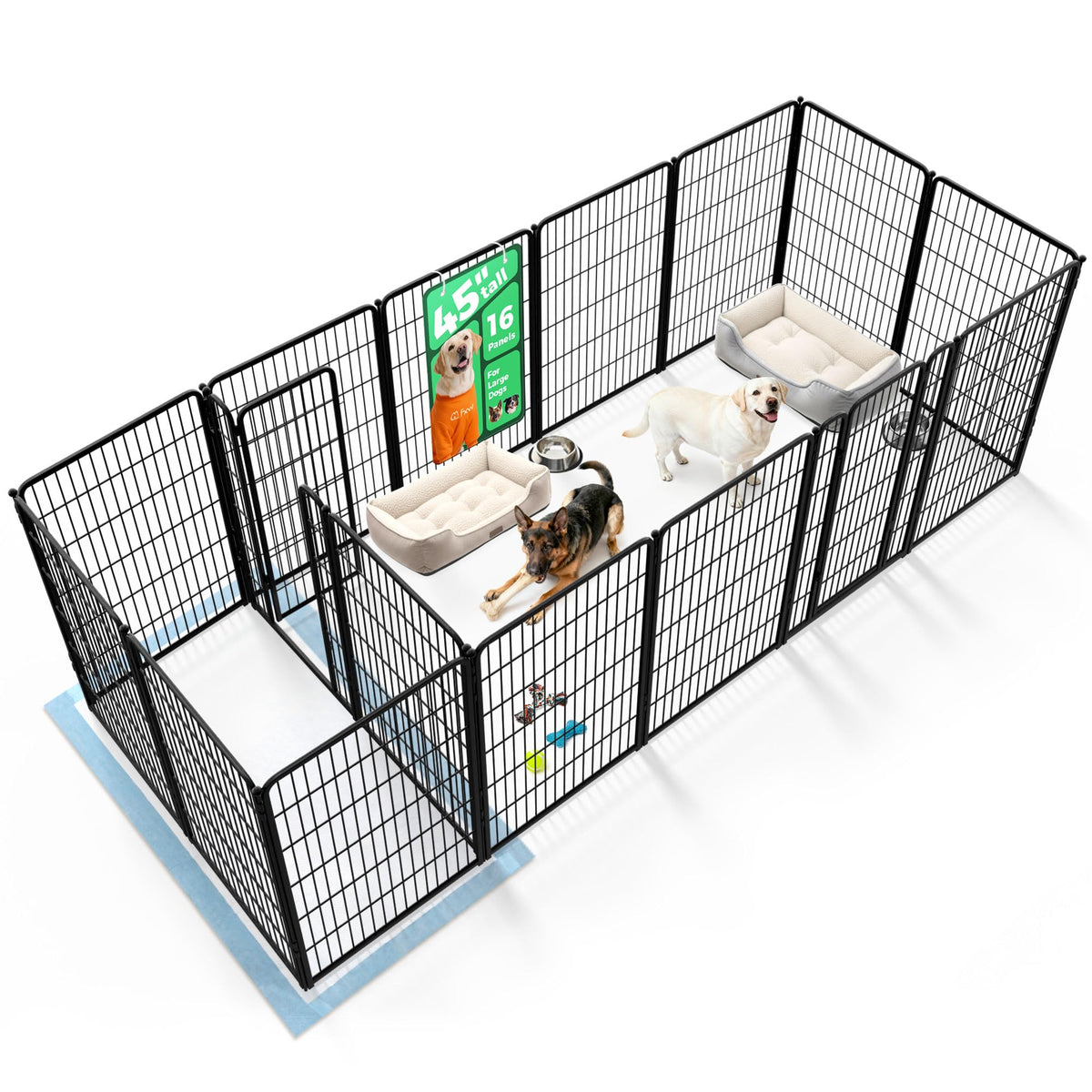 FXW Homeplus Indoor Dog Playpen, 24" H, 6 Panels, for Puppies & Small Dogs
