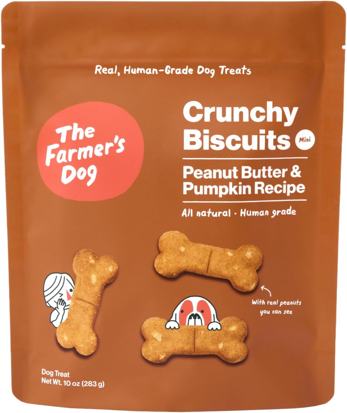 The Farmer's Dog Human-Grade Crunchy Dog Biscuits, Peanut Butter & Pumpkin