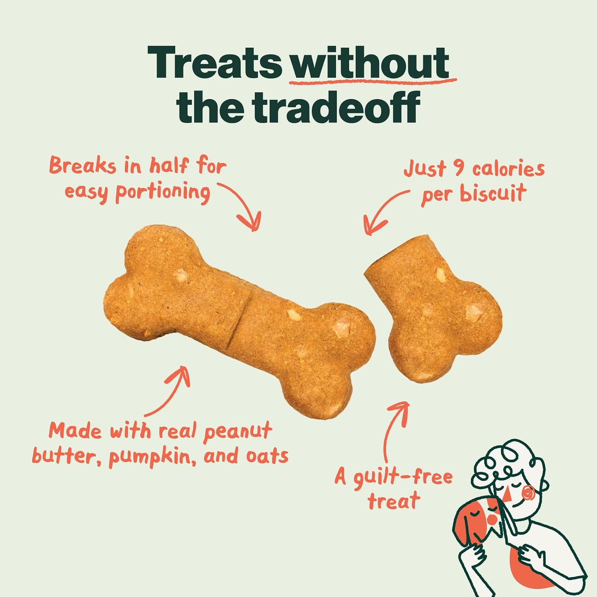 The Farmer's Dog Human-Grade Crunchy Dog Biscuits, Peanut Butter & Pumpkin