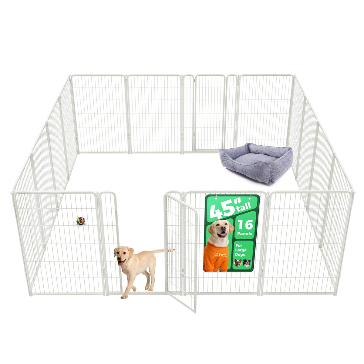 FXW Homeplus Indoor Dog Playpen, 24" H, 6 Panels, for Puppies & Small Dogs