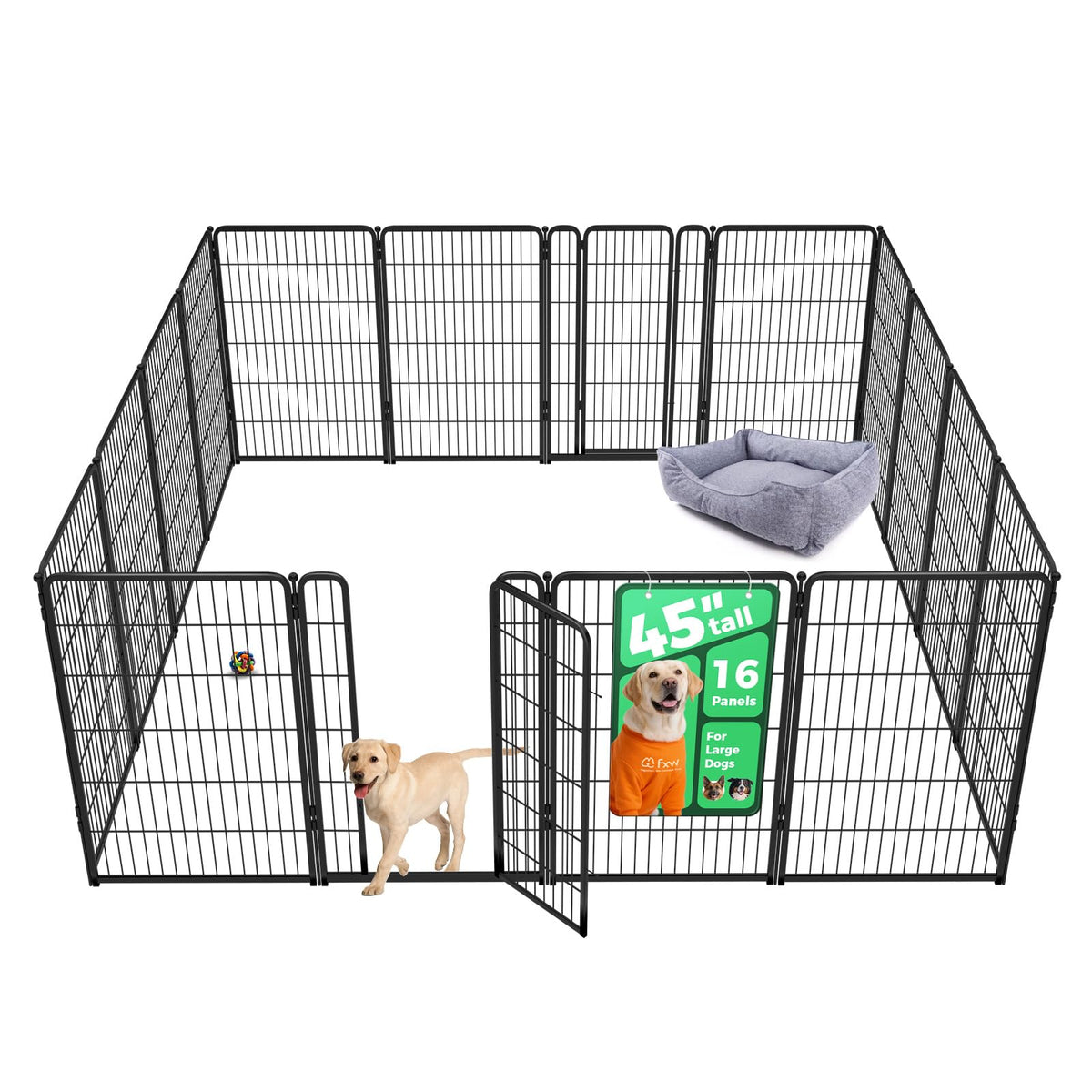FXW Homeplus Indoor Dog Playpen, 24" H, 6 Panels, for Puppies & Small Dogs