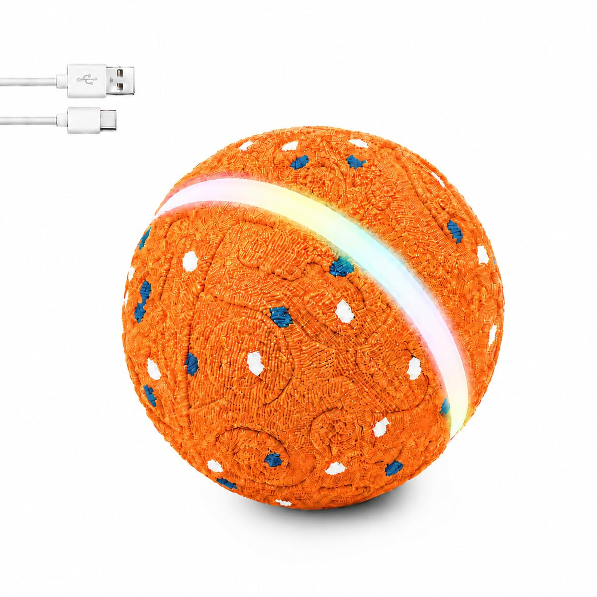 Interactive Dog Ball Toy[Newly Upgraded], 3 Modes, Sound & Vibration, USB-C