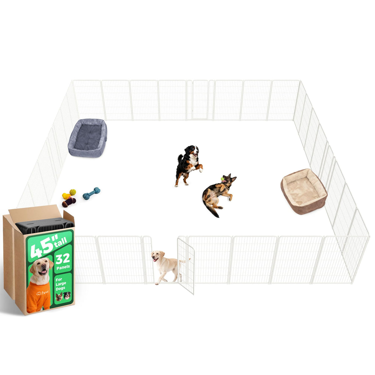 FXW Homeplus Indoor Dog Playpen, 24" H, 6 Panels, for Puppies & Small Dogs