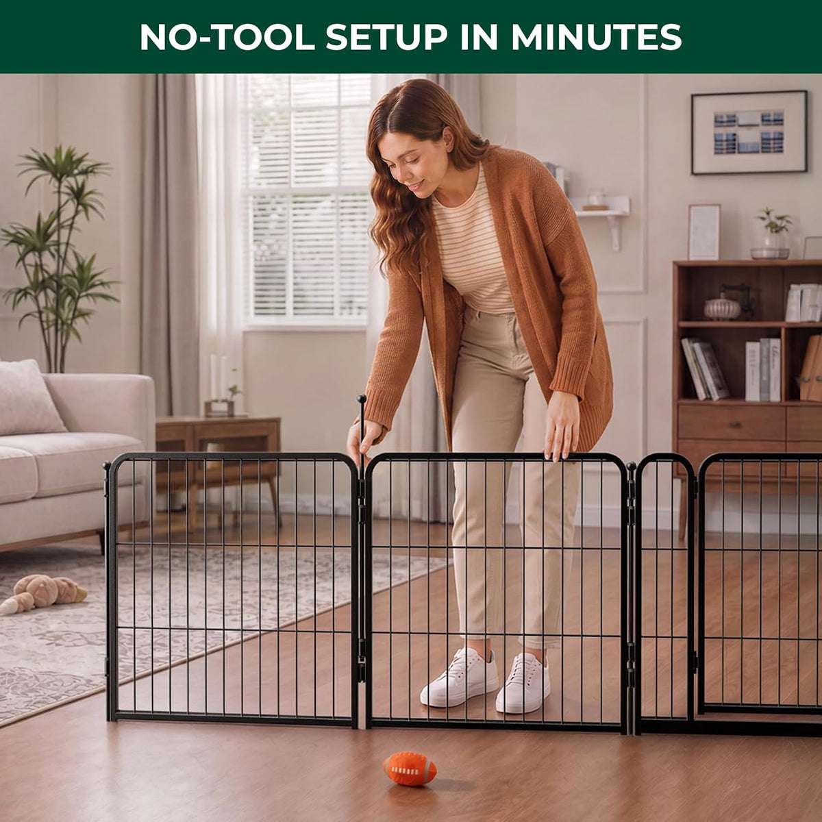 FXW Homeplus Indoor Dog Playpen, 24" H, 6 Panels, for Puppies & Small Dogs