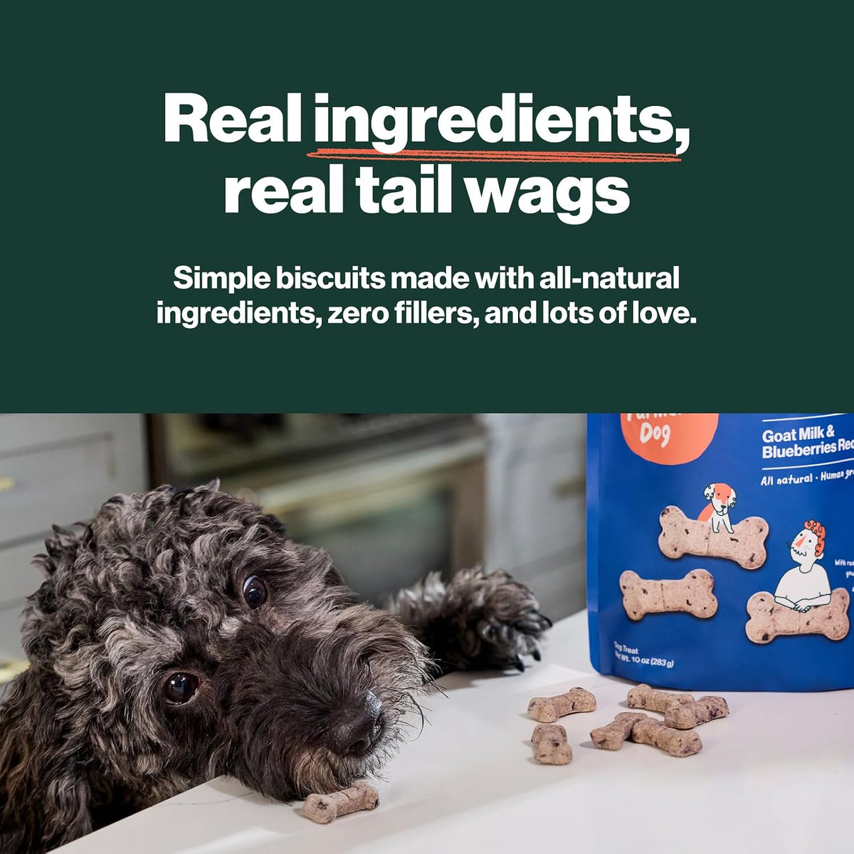 The Farmer's Dog Human-Grade Crunchy Dog Biscuits, Peanut Butter & Pumpkin