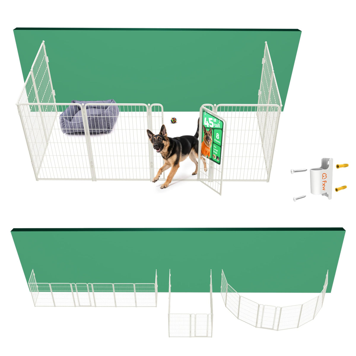 FXW Homeplus Indoor Dog Playpen, 24" H, 6 Panels, for Puppies & Small Dogs
