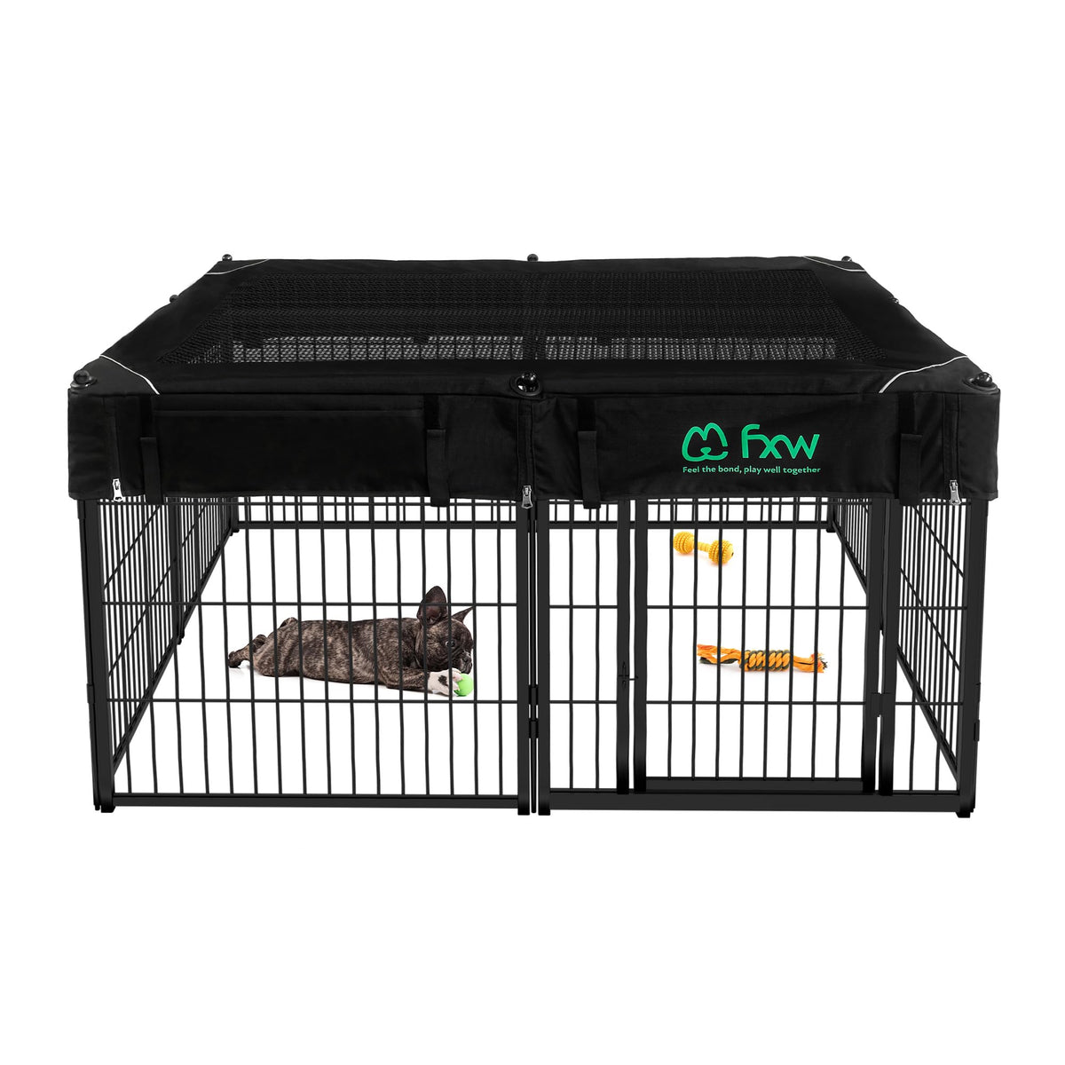 FXW Homeplus Indoor Dog Playpen, 24" H, 6 Panels, for Puppies & Small Dogs
