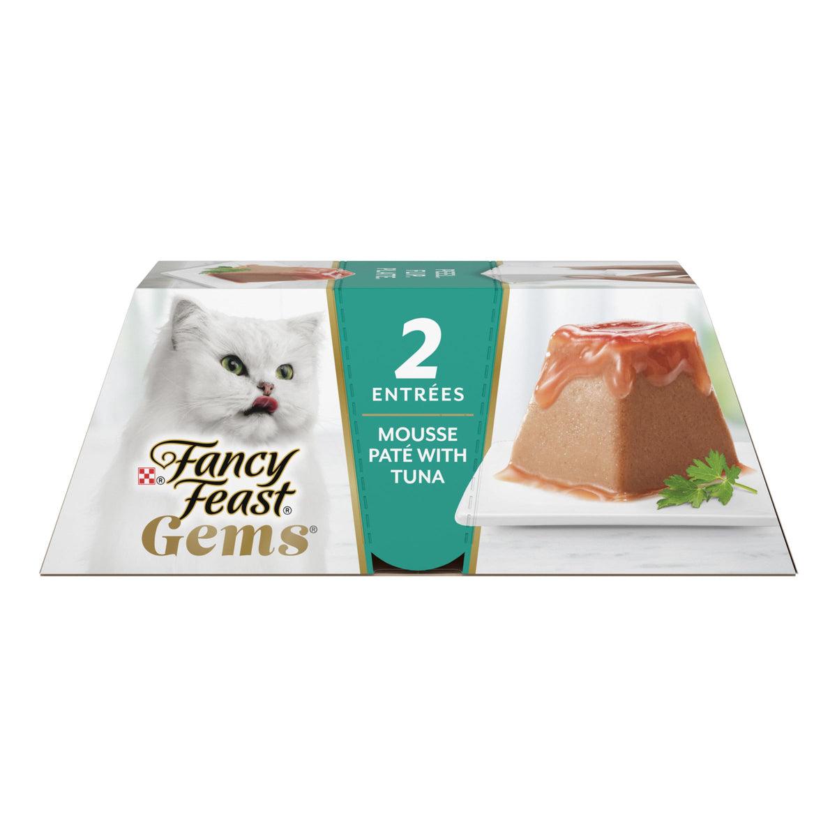 Purina Fancy Feast Gems Chicken Wet Cat Food Variety Box, 4 oz, 8-Pack | 16 single servings, mousse pate with savory gravy, made with no artificial preservatives, 100 percent complete and balanced