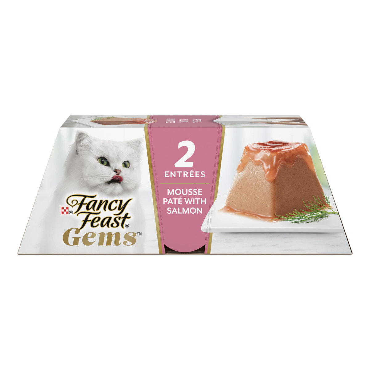Purina Fancy Feast Gems Chicken Wet Cat Food Variety Box, 4 oz, 8-Pack | 16 single servings, mousse pate with savory gravy, made with no artificial preservatives, 100 percent complete and balanced