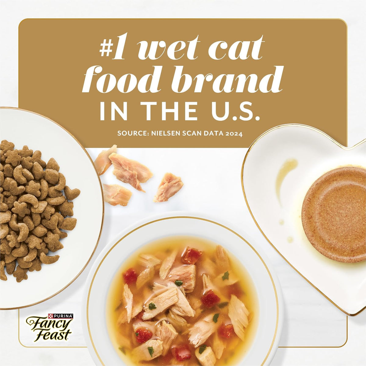 Purina Fancy Feast Gems Chicken Wet Cat Food Variety Box, 4 oz, 8-Pack | 16 single servings, mousse pate with savory gravy, made with no artificial preservatives, 100 percent complete and balanced