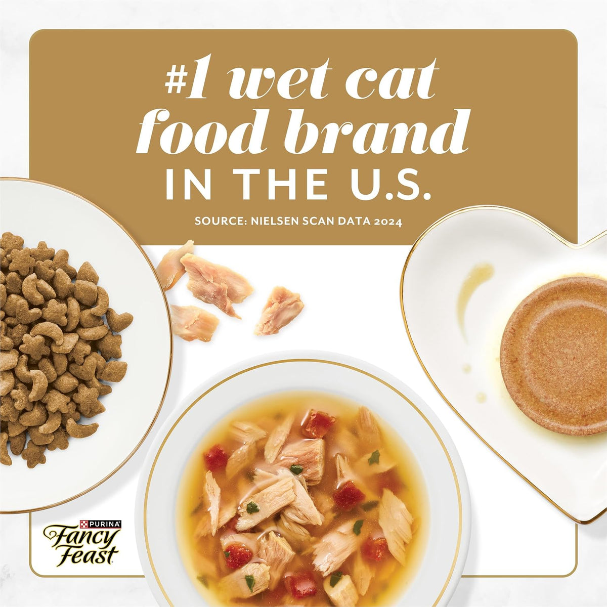 Purina Fancy Feast Savory Centers Gourmet Wet Cat Food Pate With Chicken and Gravy Center, (Pack of 24) 3 oz Cans
