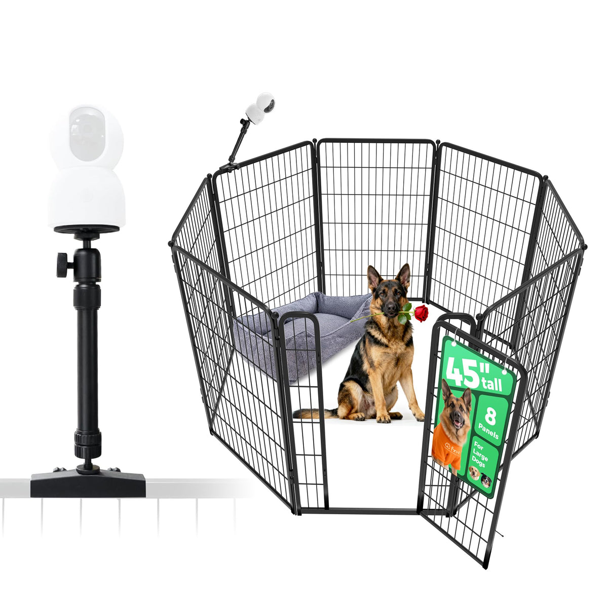 FXW Homeplus Indoor Dog Playpen, 24" H, 6 Panels, for Puppies & Small Dogs