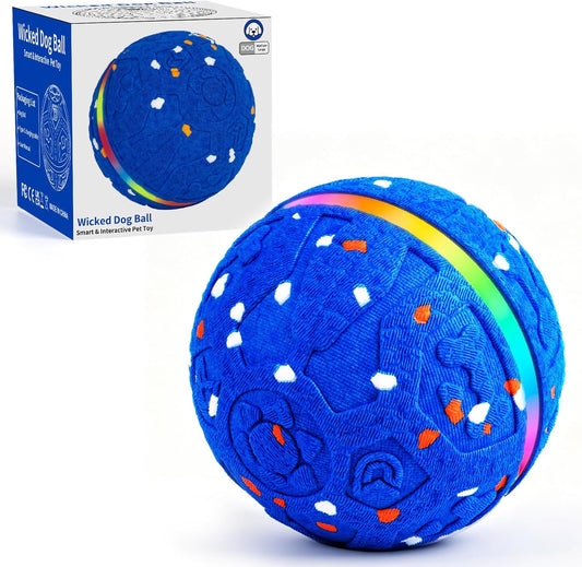 Interactive Dog Ball Toy[Newly Upgraded], 3 Modes, Sound & Vibration, USB-C