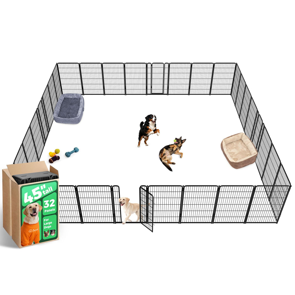 FXW Homeplus Indoor Dog Playpen, 24" H, 6 Panels, for Puppies & Small Dogs