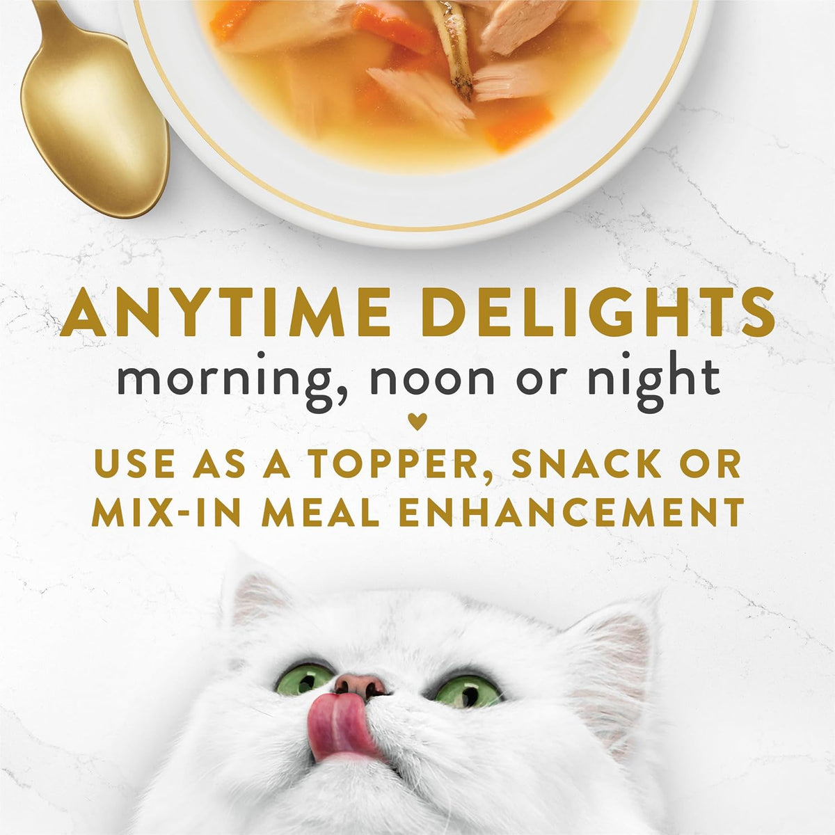 Purina Fancy Feast Broths, Classic Seafood Wet Cat Food, 1.4 oz, 12-Pack | Variety Pack with Lickable Grain-Free Wet Cat Food complements, made with no by-products, artificials flavors or colors