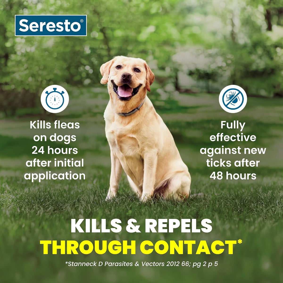 Seresto 8-Month Flea & Tick Collar for Large Dogs Over 18 lbs., 1ct